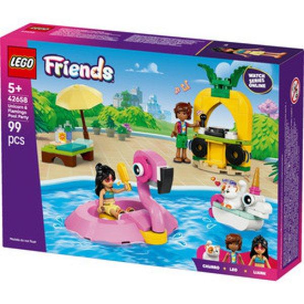 LEGO Friends 42658 Medencés buli flamingóval és egyszarvúval