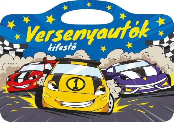 Versenyautók - kifestő 
