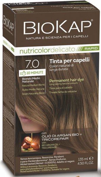 Biokap BIOKAP DELICATO RAPID hajfesték - 7,0 Közepes szőke natúr 135 ml
