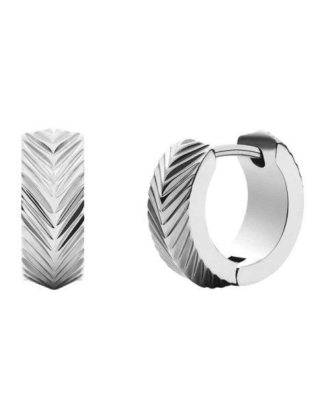 Fossil Elegáns acél karika fülbevaló Harlow JF04666040