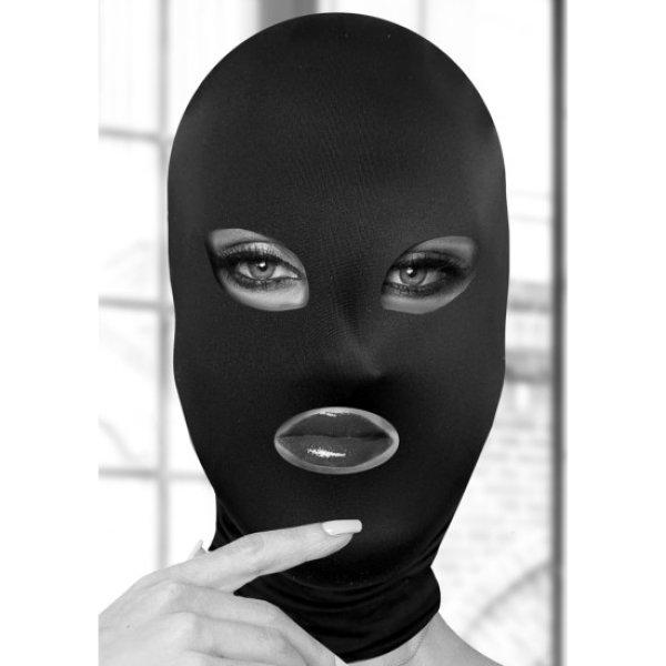Shots Ouch! Black & White Subversion Mask with Open Mouth and Eyes, fekete
spandex balaclava