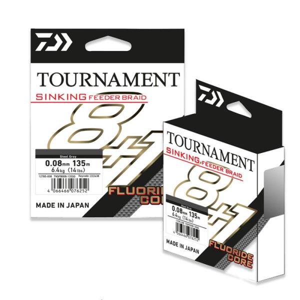 Daiwa Tournament Sinking Feeder 8+1 Braid Steel Grey 0,12mm 135m fonott zsinór
(12785-012)