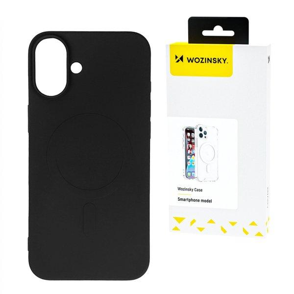 Wozinsky Liquid Silicone MagSafe-kompatibilis tok Samsung Galaxy S25 - fekete