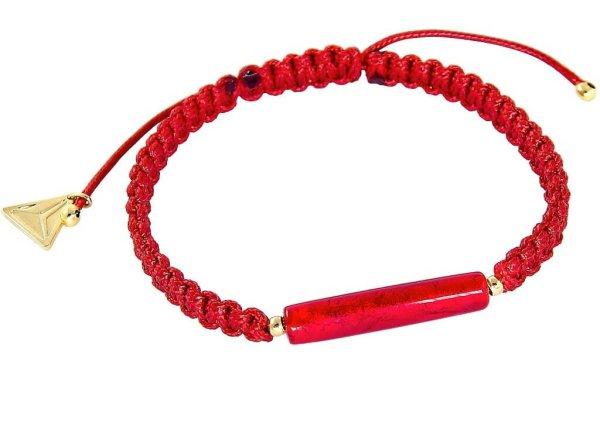 Lampglas Védő karkötő 24 karátos arannyal Shamballa Red LineLampglas
gyöngyből BSHX4