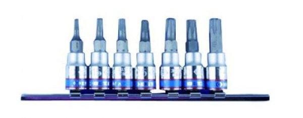 King Tony TORX bitfej készlet sínben – 7 részes, 1/4" furatos –
2107PR