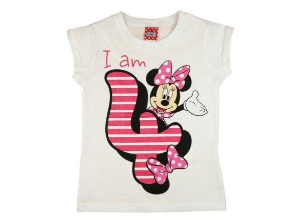 Disney Minnie szülinapos kislány póló 4 éves