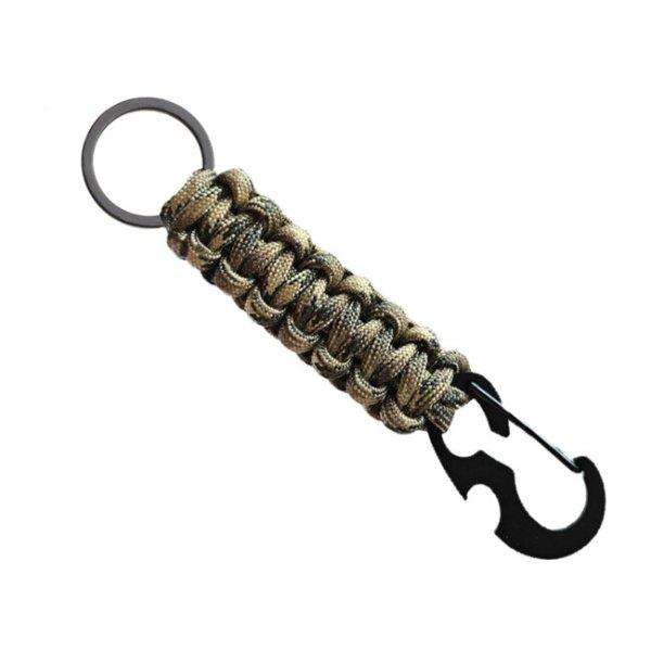 WARAGOD Paracord túlélő multifunkcionális kulcstartó 4 az 1-ben Sanya, camo
prérifarkas
