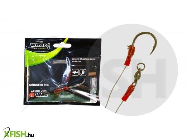 Wizard Monster Classic Braid Rig Round Harcsázó Előke 9.0-ás Horoggal
1db/csomag