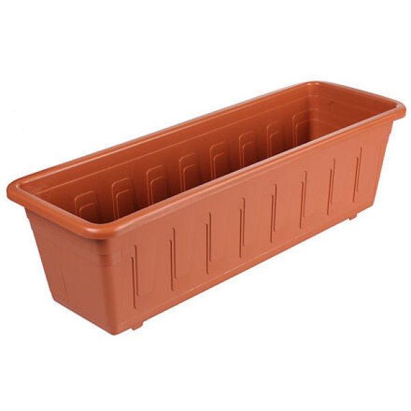 Garden window box terracotta length 80 cm