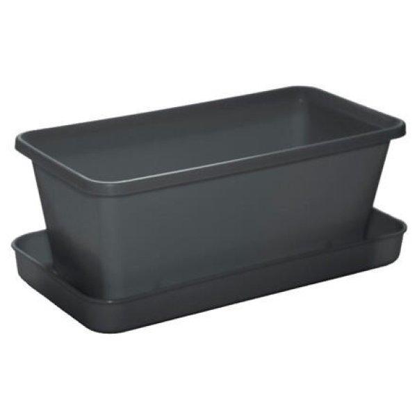 Small window box with saucer anthracite variant 41191