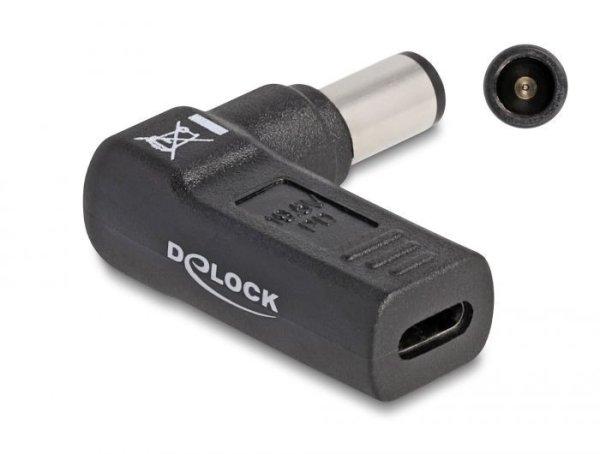 DeLock Adapter for Laptop Charging Cable USB Type-C™ female to Dell 7.4 x 5.0
mm male 90° angled Black