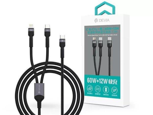 Devia ST111653 Extreme Speed Series 1,2m 60W+12W Type-C/Type-C + Lightning 1,2m
Black