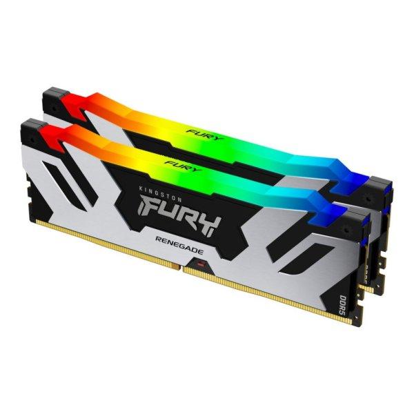 Kingston 64GB DDR5 6400MHz Kit(2x32GB) Fury Renegade RGB Black/Silver