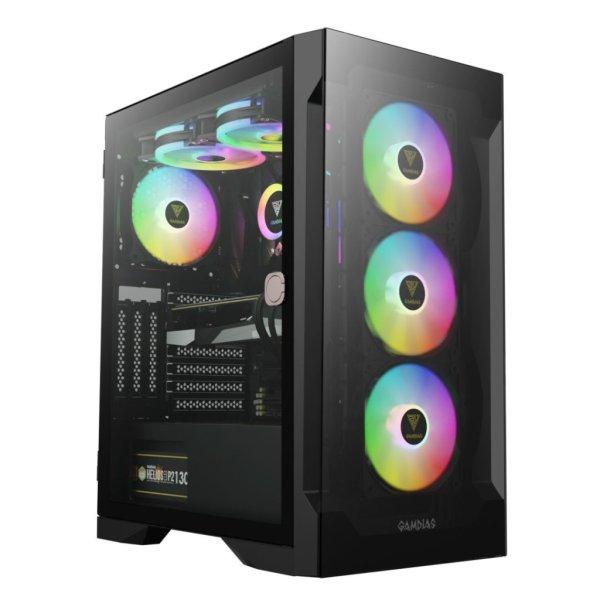 Gamdias Talos E2 Elite Tempered Glass Black
