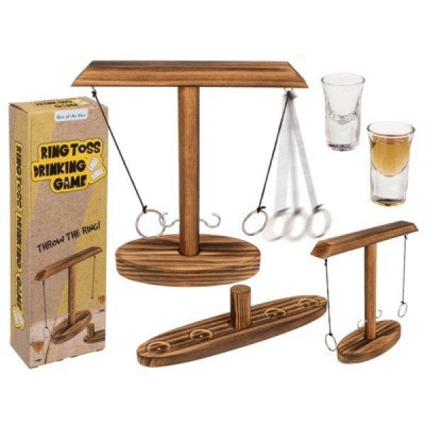 Wooden Ring Toss fa ügyességi ivós játék