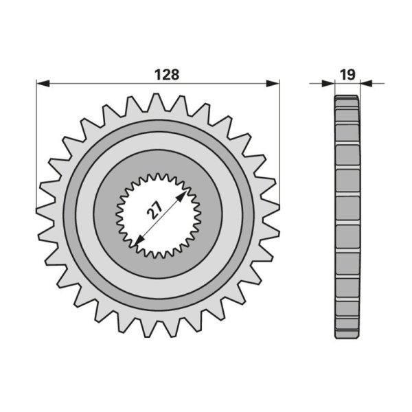 Fogaskerék BCS 524.29596