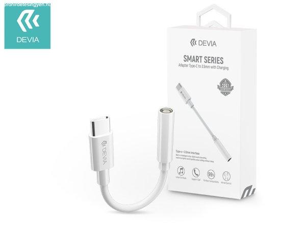 Devia Type-C - 3,5 mm jack audio adapter - Devia Smart Series Adapter Type-C to
3.5 mm with Charging - fehér