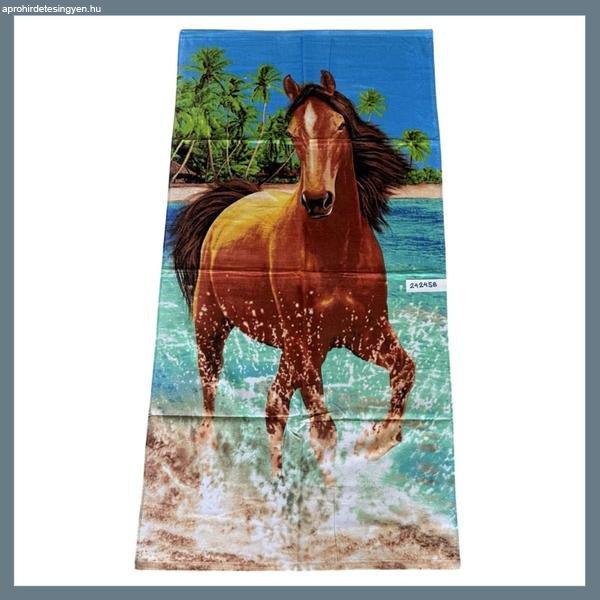 Strand törölköző 70 x 140 cm - Ló a tengerparton minta 242458