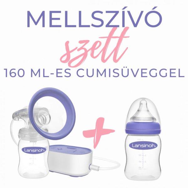 Lansinoh 2 fázisú kompakt elektromos mellszívó + 160 ml cumisüveggel és
mintacsomaggal