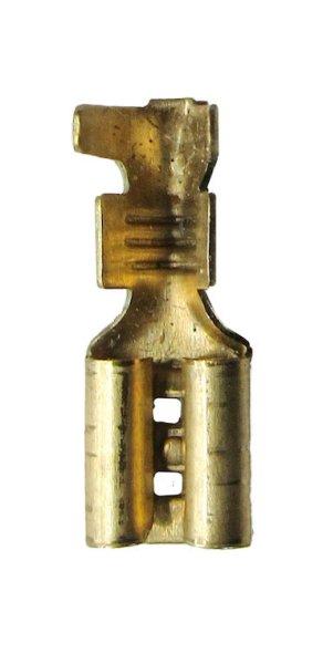 Csúszósaru kábelvég füles hosszú (apa) 6,3 mm, 100 db/csomag (73409)