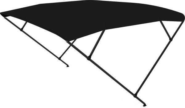 Bimini tető dupla keret fekete huzat és cső 225x150-170x129 cm EVA