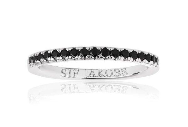 Sif Jakobs Ezüst gyűrű fekete cirkónium kövekkel Ellera SJ-R2869-BK 50 mm