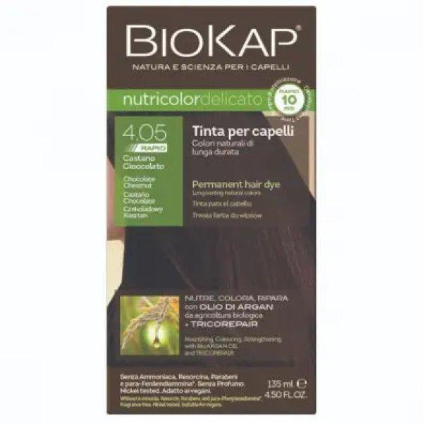 Biokap Nutricolor Rapid Tartós hajfesték Nr 4.05 Chocolate Chestnut 135ml