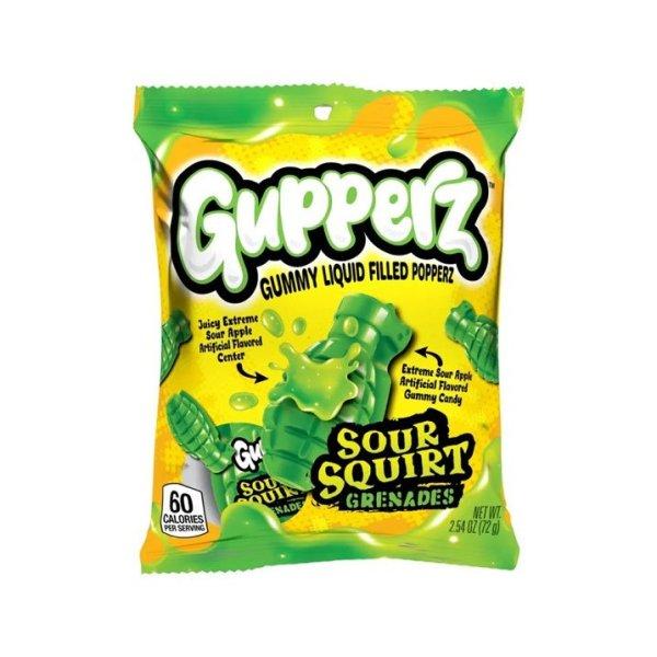 Gupperz Sour Squirt Grenades töltött gumicukor 72g