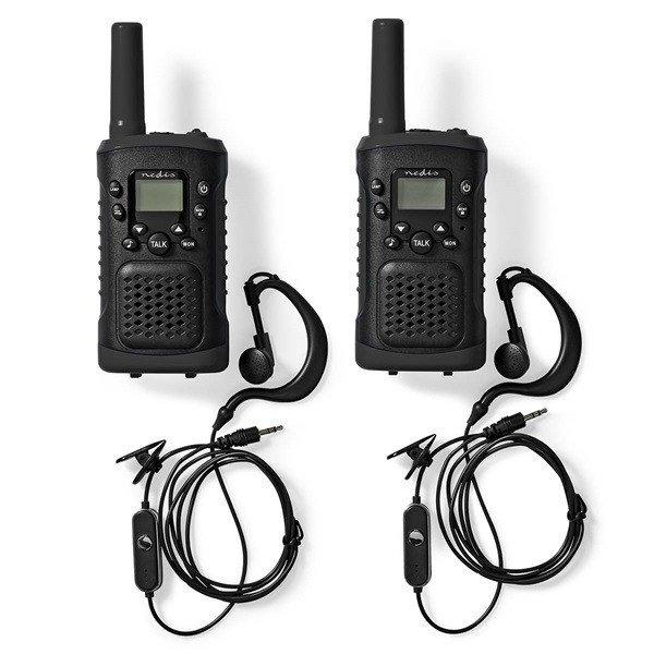 Nedis WLTK0610BK Walkie-Talkie készlet, 2 kézibeszélő 6 km-ig, 8 csatorna,
38 alcsatorna, 61 DCS kód, PTT/ VOX, LED lámp