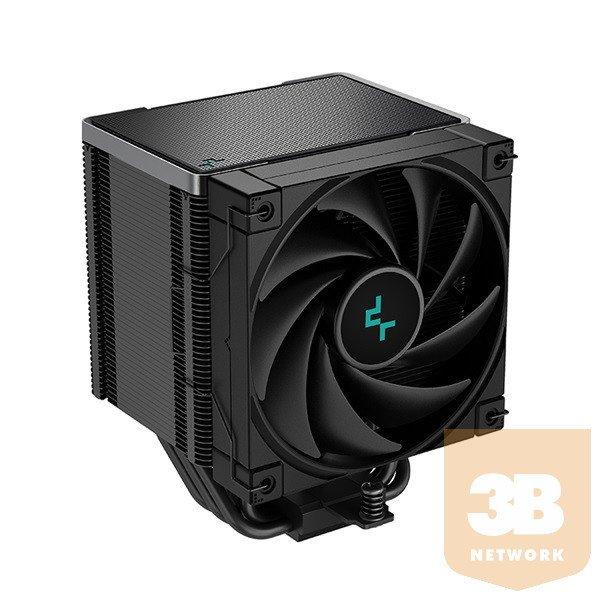 DeepCool CPU Cooler - AK500 ZERO DARK (31,5 dB; max, 88,75 m3/h; 4pin
csatlakozó, 5 db heatpipe, 12cm, PWM)