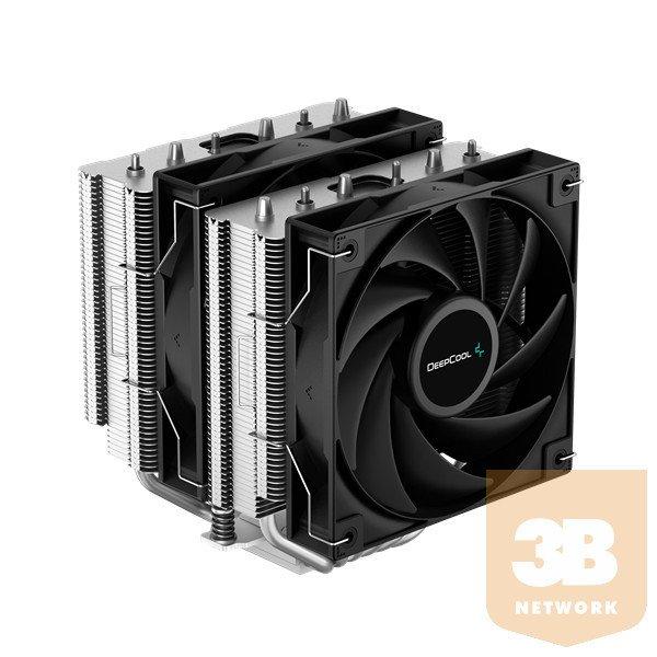 DeepCool CPU Cooler - AG620 (29,4 dB; max, 115,32 m3/h; 4pin csatlakozó, 6 db
heatpipe, 12cm, PWM)