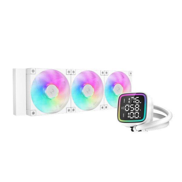 DeepCool CPU Water Cooler - LD360 WH (max 21dB; max. 122,39 m3/h; 3x12cm, LED
kijelző, fehér)