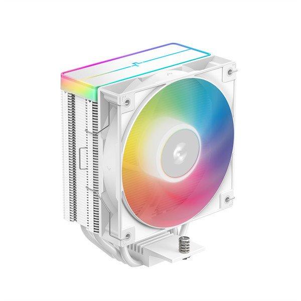 DeepCool CPU Cooler - AG400 WH ARGB V2 (31,6 dB; max, 128,93 m3/h; 4pin
csatlakozó, 4 db heatpipe, 12cm, PWM, fehér)