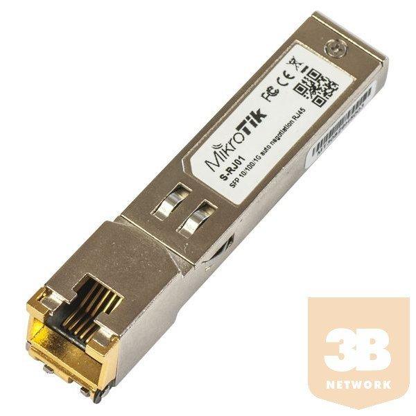 MikroTik S-RJ01 - SFP (mini-GBIC) transceiver module - Gigabit Ethernet -
10Base-T, 100Base-TX, 1000Base-T - SFP (mini-GBIC) / RJ-45