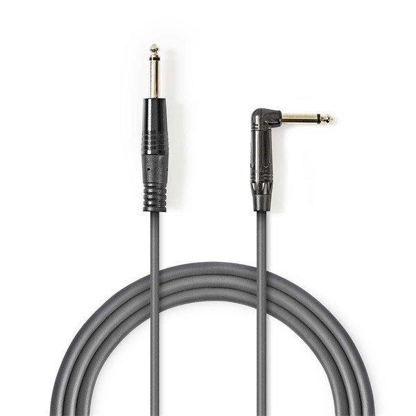 Nedis COTH23005GY30 félprofi audio kábel, 6,35mm mono jack dugó - dugó,
hossz 3m, rugalmas