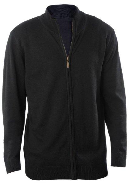 Férfi cipzáras kardigán, Kariban KA961, Black-XL