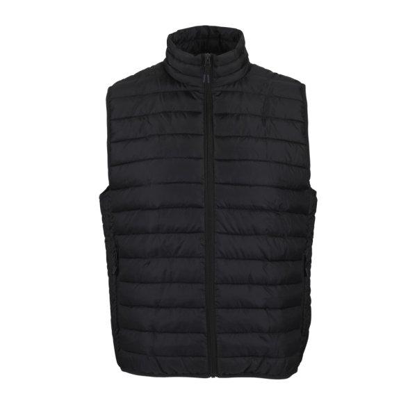 Férfi STREAM cipzáras oldalzsebes steppelt mellény, SOL'S SO04020,
Black-L