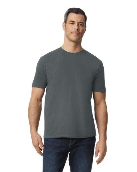 Modern oldalvarrott rövid ujjú kereknyakú póló, Gildan GI980, Storm
Grey-3XL