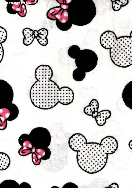 Flanel mintás pelenka - Minnie piros masnival
