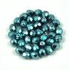 Cseh csiszolt goly gyngy - Higher Metallic Turquoise - 4mm