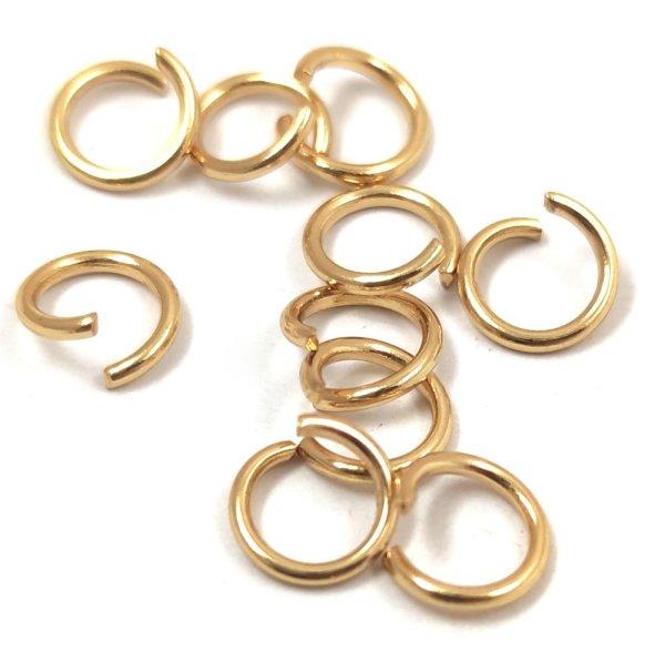 Szerelőkarika - rozsdamentes - arany színű - 7x0.8mm