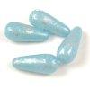 Cseh prselt csepp gyngy - Crystal Aqua Luster Silver Patin