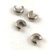 Stopper rejt - rozsdamentes - platina szn - 4.5 mm