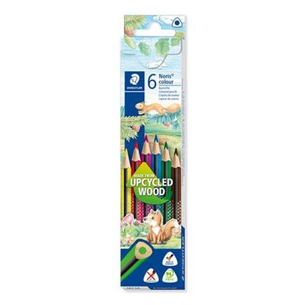 Színes ceruza készlet, háromszögletű, STAEDTLER "Noris Colour
187", 6 különböző szín