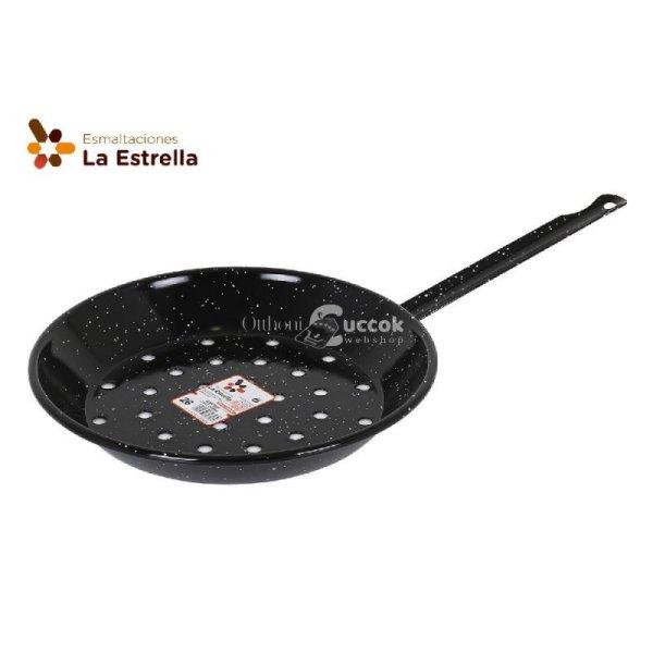 Gesztenyesütő serpenyő - 26 cm, tapadásmentes bevonattal, sütéshez és
pirításhoz