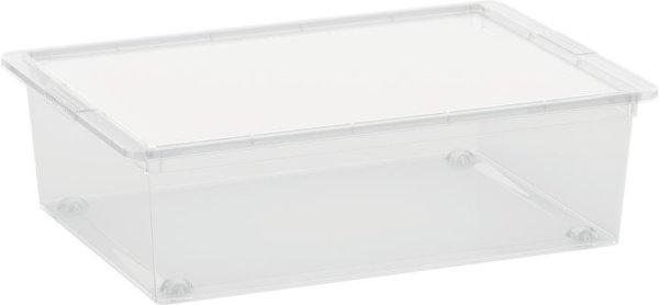 Dobozos KIS C-box L, 27L, áttetsző, 39x55x16 cm