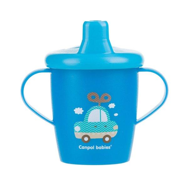 CANPOL BABIES Kifolyósodásmentes pohár TOYS – kék (250 ml)