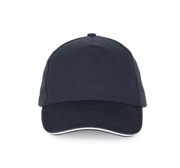 KP124 SANDWICH baseball sapka 5 paneles, pamut twill anyagból K-UP,
Navy/White-U
