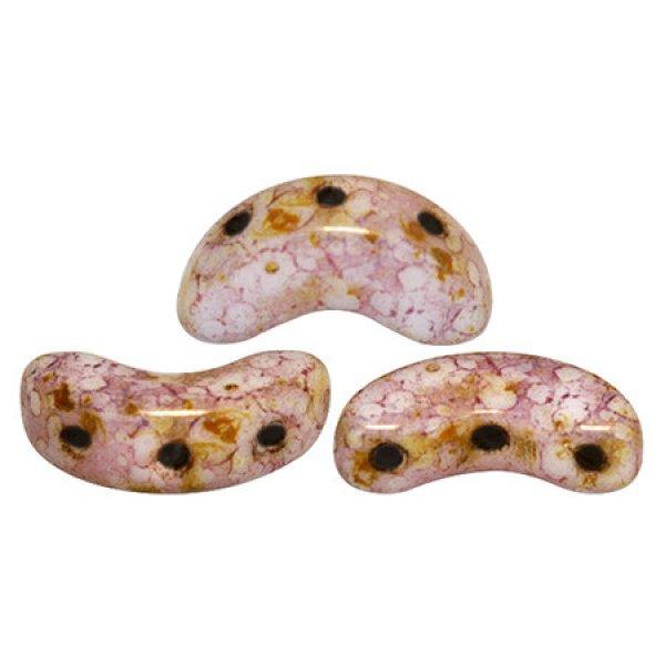 Arcos® par Puca®gyöngy - brown purple bronze luster - 5x10 mm