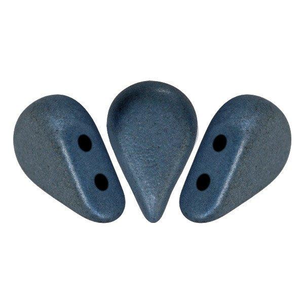 Amos® par Puca®gyöngy - matte metallic dark blue - 5x8 mm